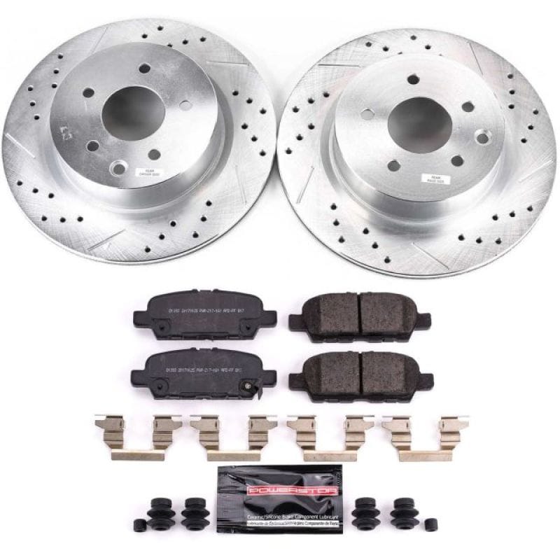PowerStop — Z23 Daily Driver Carbon-Fiber Ceramic Brake Pad and Drilled & Slotted Rotor Kit