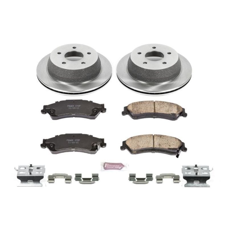 PowerStop — OE Stock Replacement Low-Dust Ceramic Brake Pad and Rotor Kit
