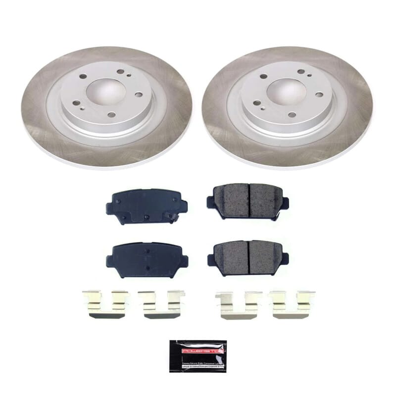 PowerStop — Semi-Coated Rotor and Low-Dust Ceramic Brake Pad Kit