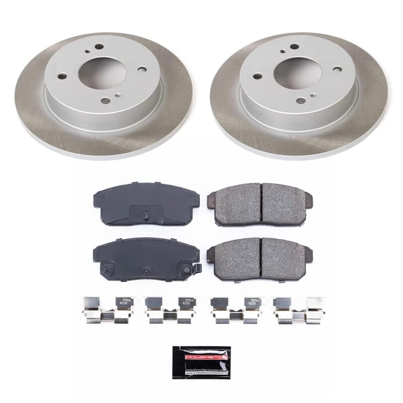 PowerStop — Semi-Coated Rotor and Low-Dust Ceramic Brake Pad Kit