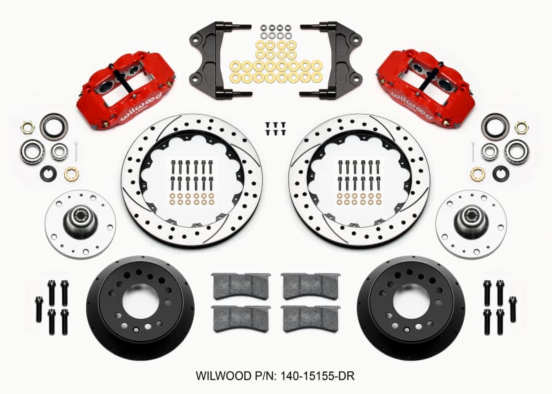Wilwood — KIT,FRONT,WWE PRO SPINDLE,BIG BRAKE 5x5.00 HUB,13.00 ROTOR,SRP,RED