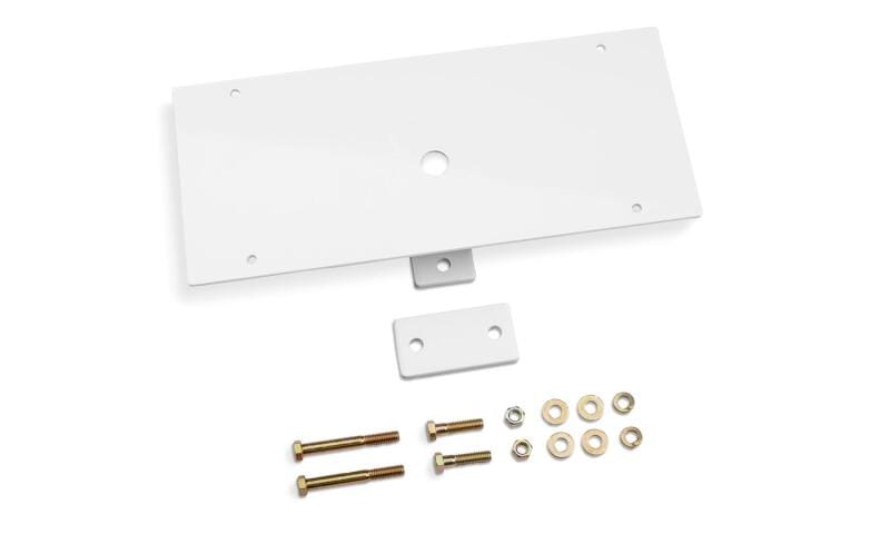 BackRack — Utility Light Bracket; Universal; White; 16in. X 7in. Rectangle, Center Mount