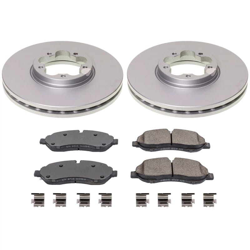 PowerStop — Genuine Geomet Coated Rotor and Low-Dust Ceramic Brake Pad Kit