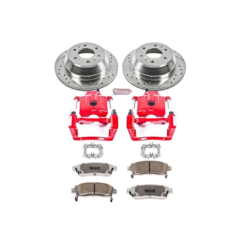 PowerStop — Z26 Street Performance Ceramic Brake Pad, Drilled Slotted Rotor, and Caliper Kit
