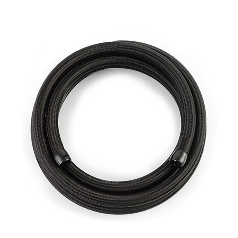 Mishimoto — -6AN Braided Line, Black Nylon, 15 ft