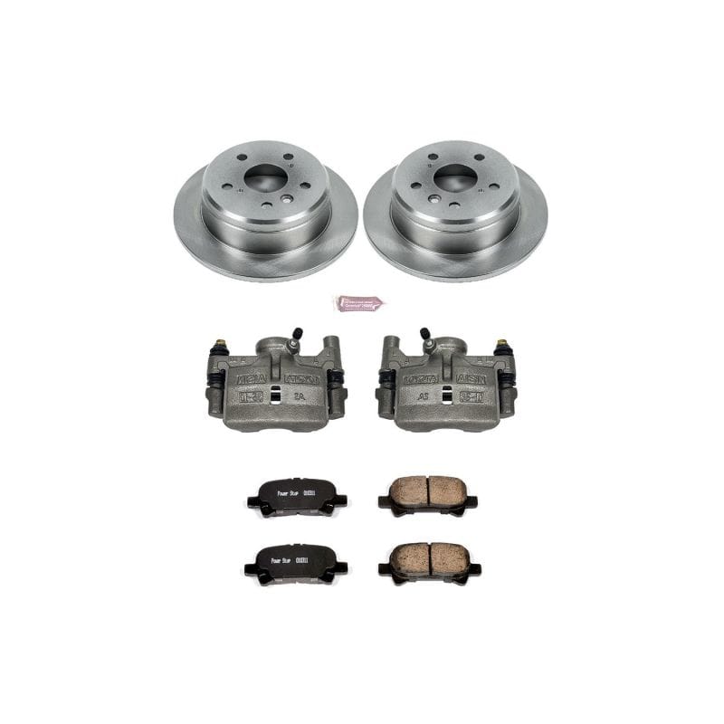PowerStop — OE Stock Replacement Low-Dust Ceramic Brake Pad, Rotor and Caliper Kit