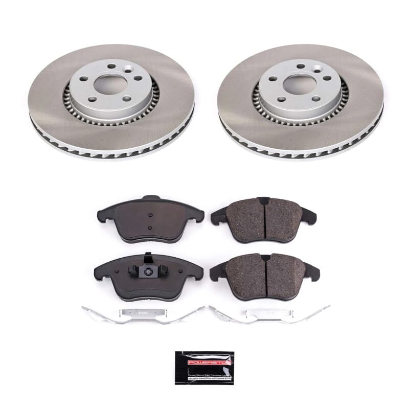 PowerStop — Semi-Coated Rotor and Low-Dust Ceramic Brake Pad Kit