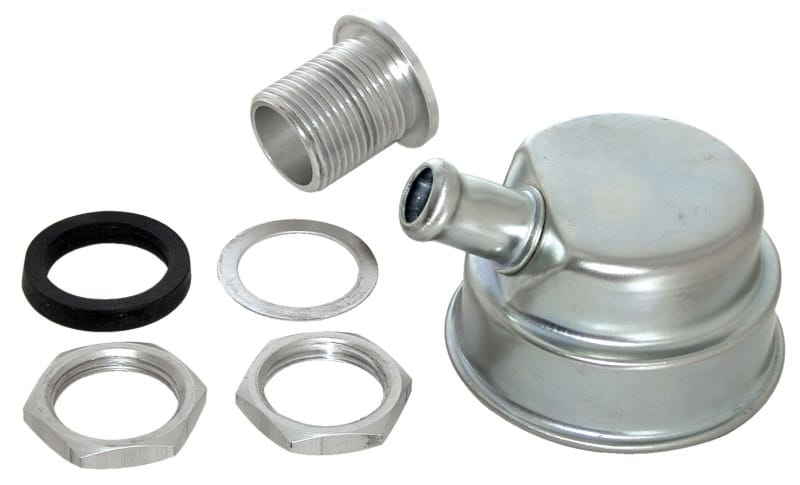 Moroso — Moroso Positive Locking Breather - 3/4in Hose - Clear Finish