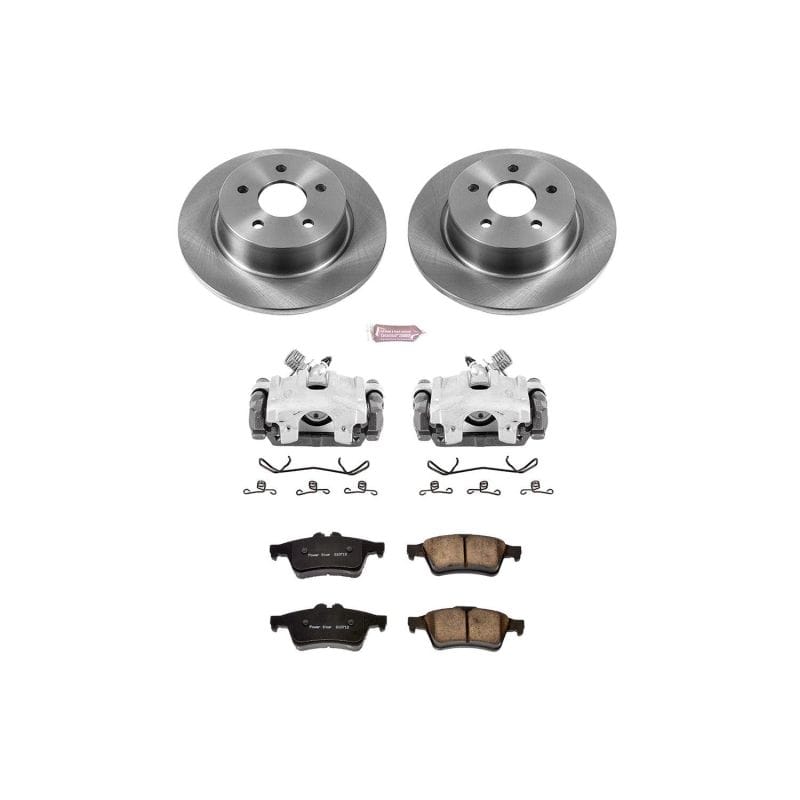 PowerStop — OE Stock Replacement Low-Dust Ceramic Brake Pad, Rotor and Caliper Kit