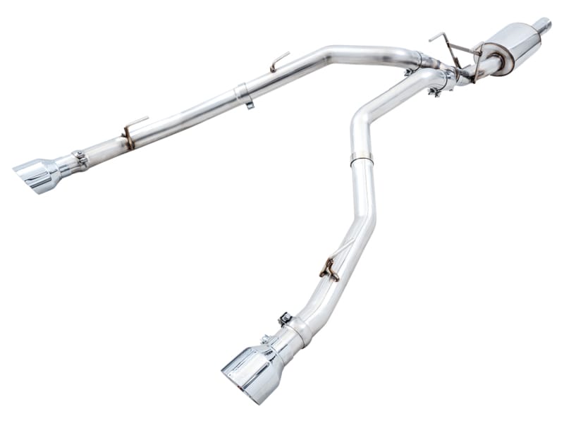AWE Tuning — AWE 0FG Dual Rear Exit Catback for 4th Gen RAM 1500 5.7L (w/ bumper cutouts)
