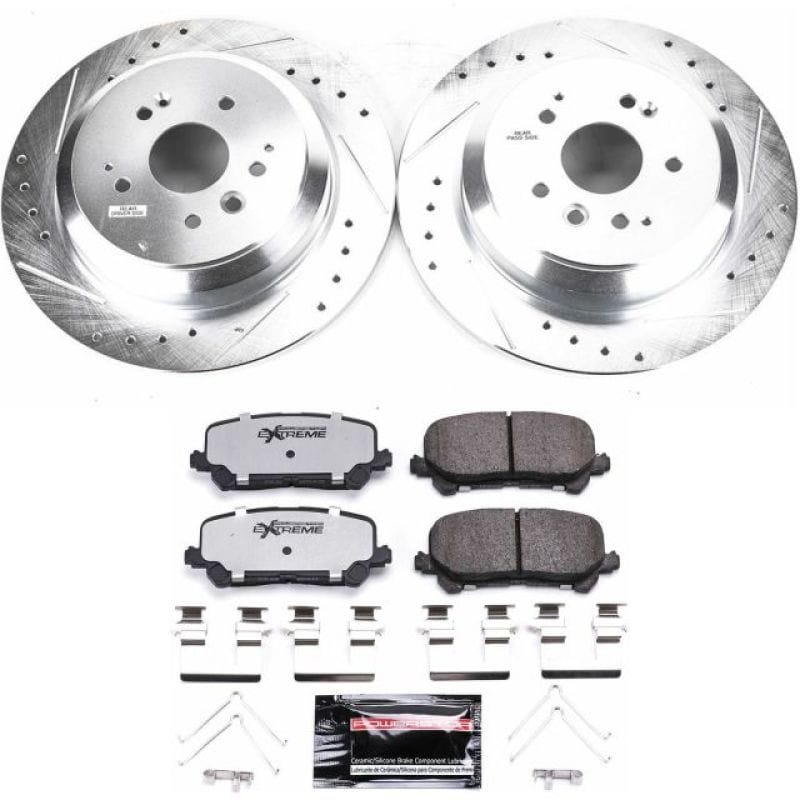 PowerStop — Z36 Truck and SUV Carbon-Fiber Ceramic Brake Pad and Drilled & Slotted Rotor Kit