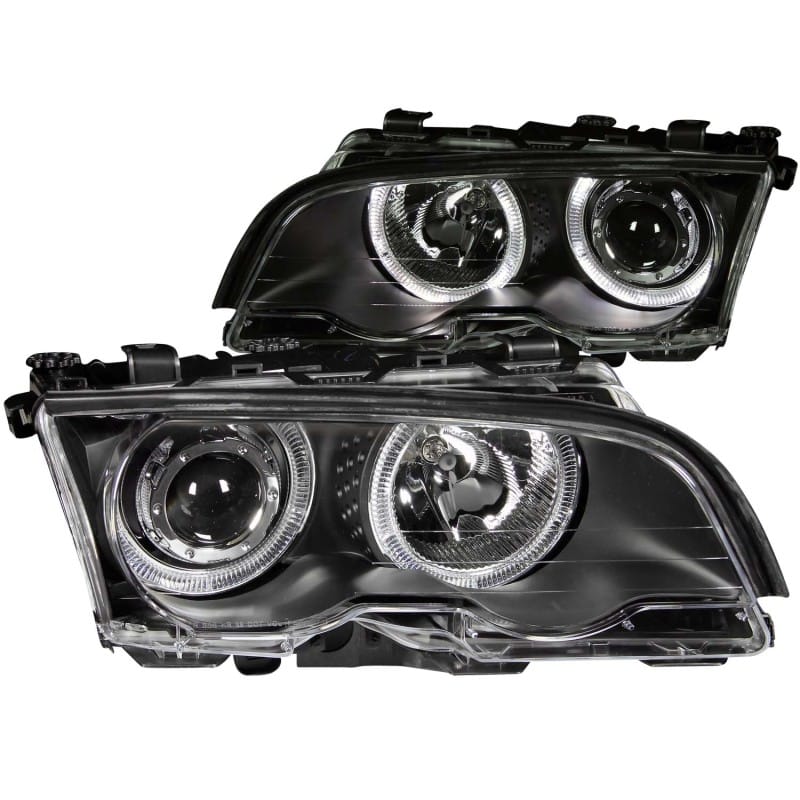 ANZO — ANZO 1999-2001 BMW 3 Series E46 Projector Headlights w/ Halo Black
Head Light Set
HdLtSet