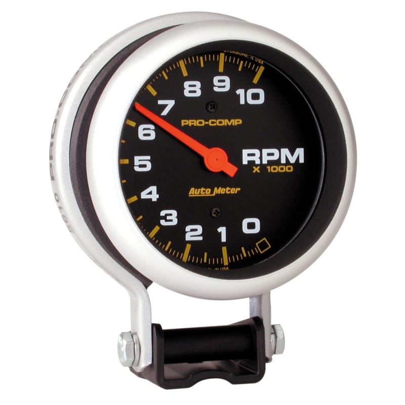 AutoMeter — GAUGE, TACHOMETER, 3 3/4", 10K RPM, PEDESTAL, PRO-COMP