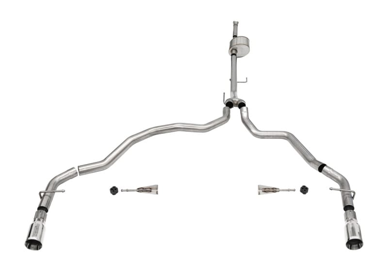 CORSA Performance — 3.0in. Dual Rear Exit Catback Exhaust System with Flat Cut 4.0in. Dual Wall Tips