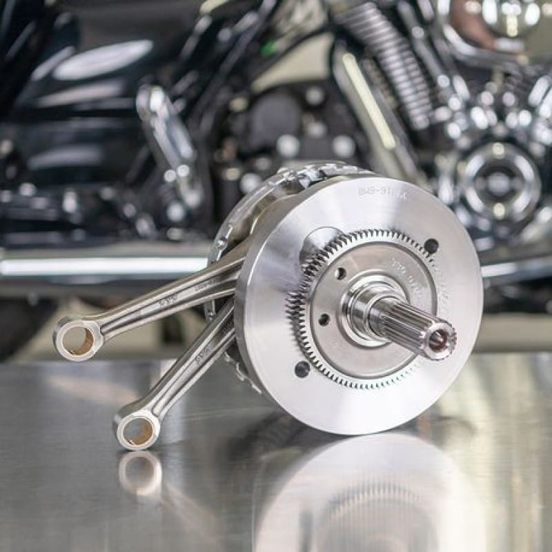 S&S Cycle — S&S Cycle 2017 M8 Models 4-1/2in Stroke Flywheel w/ Tapered Rods & Balancer Gear