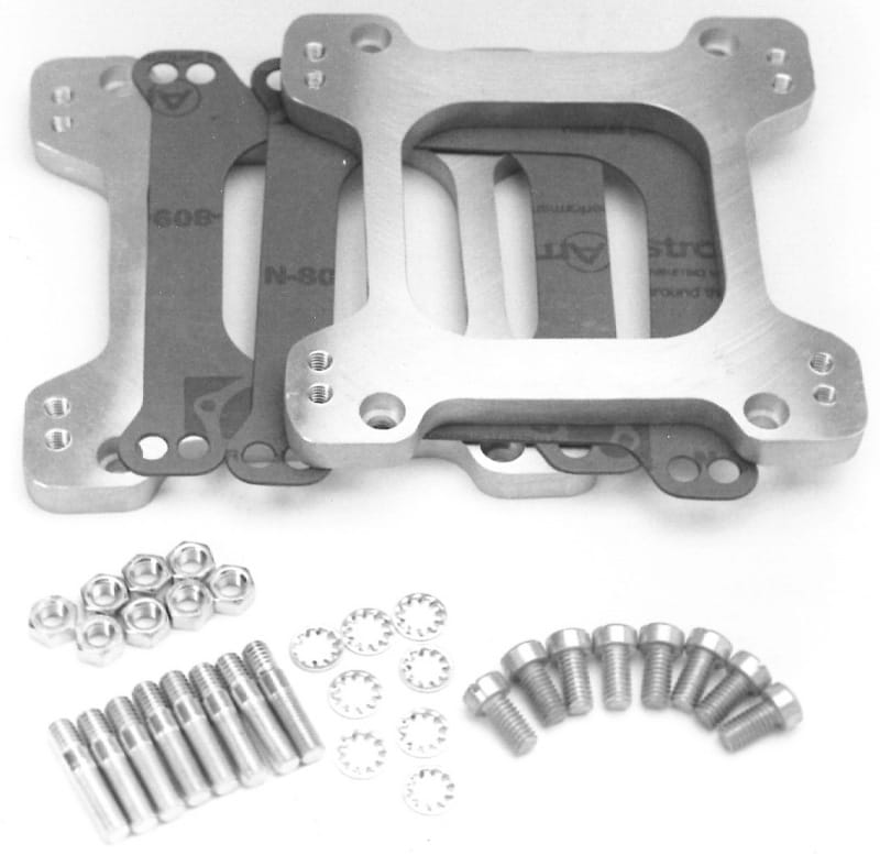 Edelbrock — Carb Adapter Mounts 4150 Standard-Flange Holley Carbs Sideways on Tunnel Rams
Carburetor Adapter