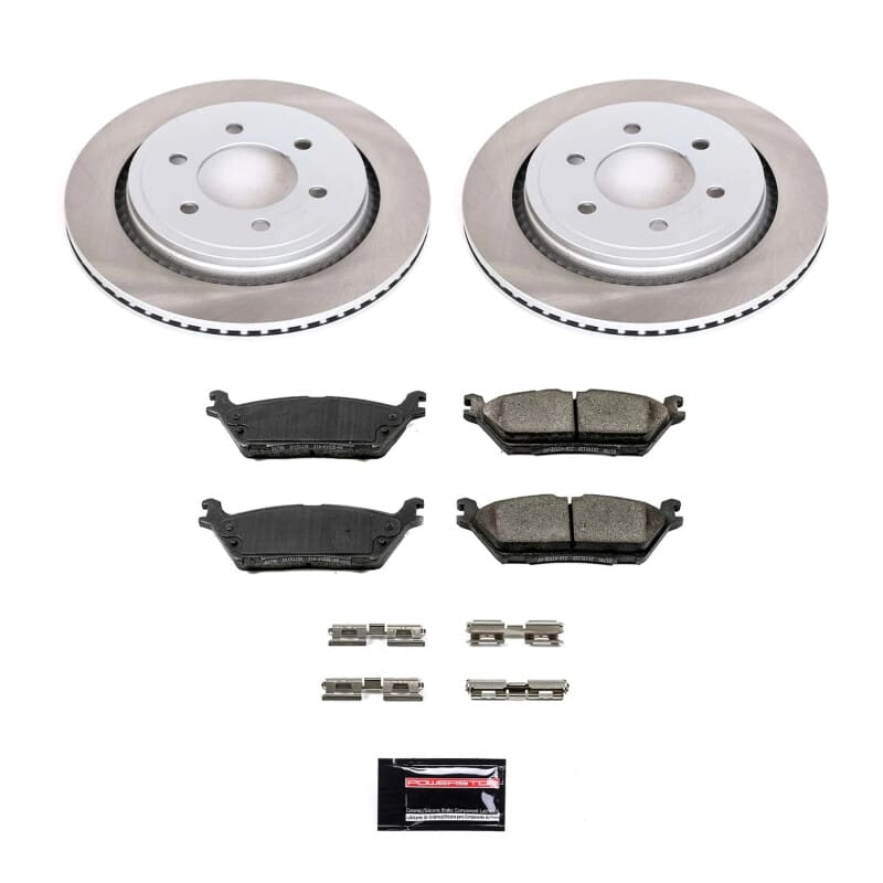 PowerStop — Semi-Coated Rotor and Low-Dust Ceramic Brake Pad Kit