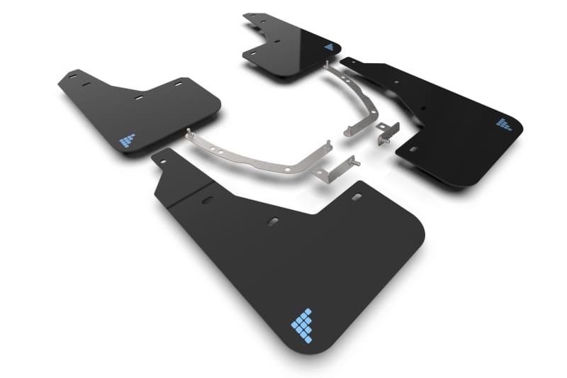 Rally Armor — Black Mud Flap/Light Blue Battery Logo