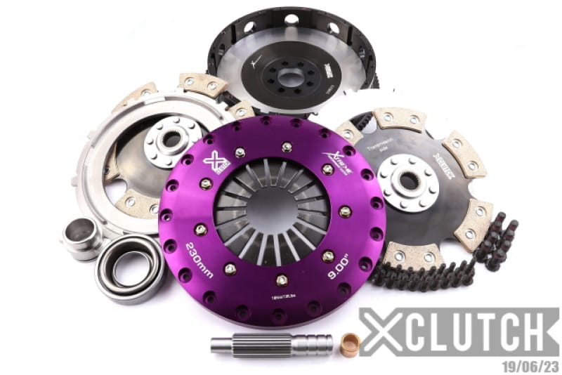 XCLUTCH — Clutch Kit Inc Chromoly Flywheel; 9" Twin Solid Ceramic Clutch Discs