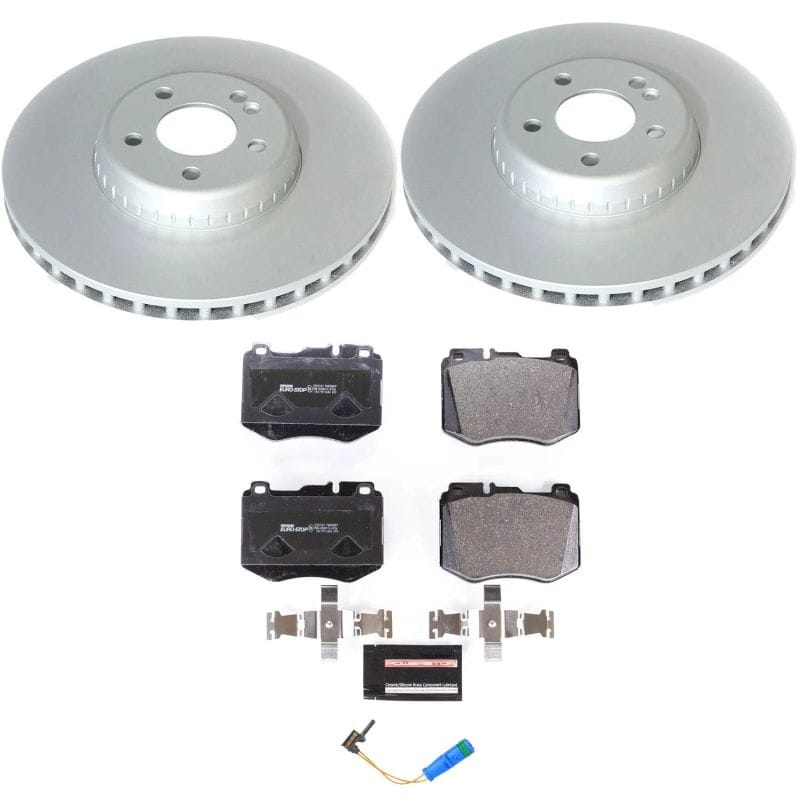 PowerStop — Genuine Geomet Coated Rotors, ECE-R90 Brake Pads + Hardware Kit