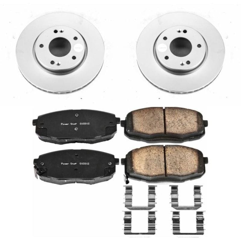 PowerStop — Genuine Geomet Coated Rotor and Low-Dust Ceramic Brake Pad Kit