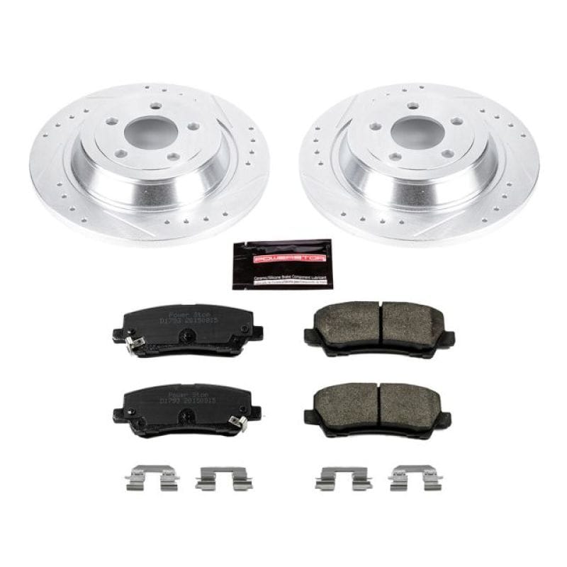 PowerStop — Z23 Daily Driver Carbon-Fiber Ceramic Brake Pad and Drilled & Slotted Rotor Kit