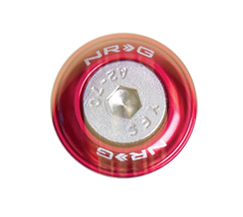 NRG — NRG Fender Washer Kit w/Rivets For Metal (Red) - Set of 10