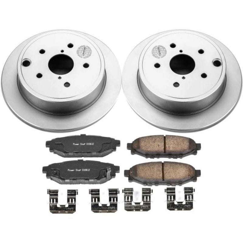PowerStop — Genuine Geomet Coated Rotor and Low-Dust Ceramic Brake Pad Kit