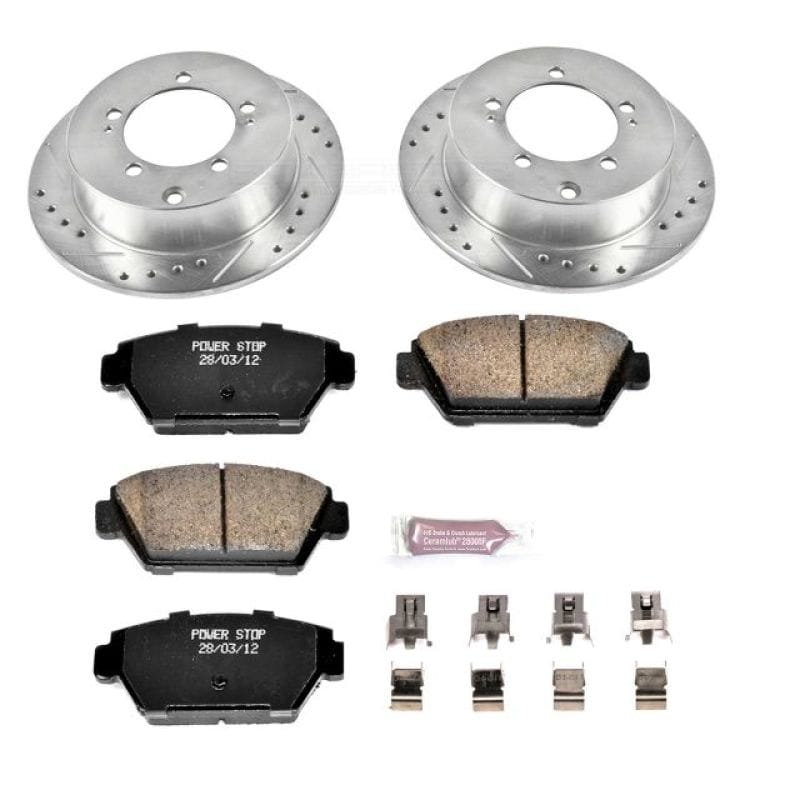 PowerStop — Z23 Daily Driver Carbon-Fiber Ceramic Brake Pad and Drilled & Slotted Rotor Kit