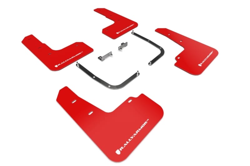 Rally Armor — Red Mud Flap/White Logo