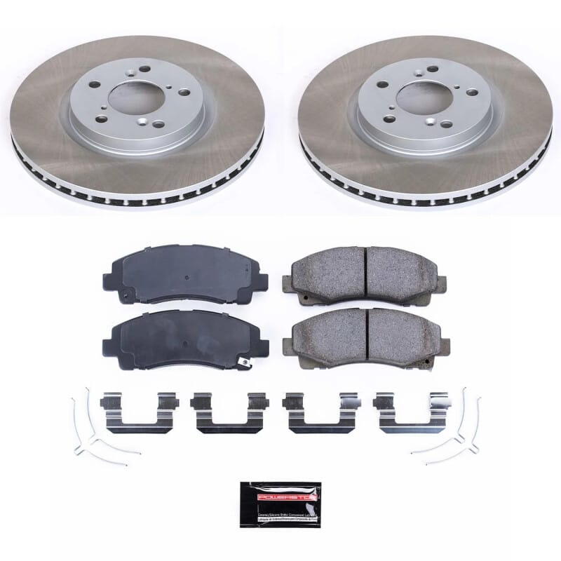 PowerStop — Semi-Coated Rotor and Low-Dust Ceramic Brake Pad Kit