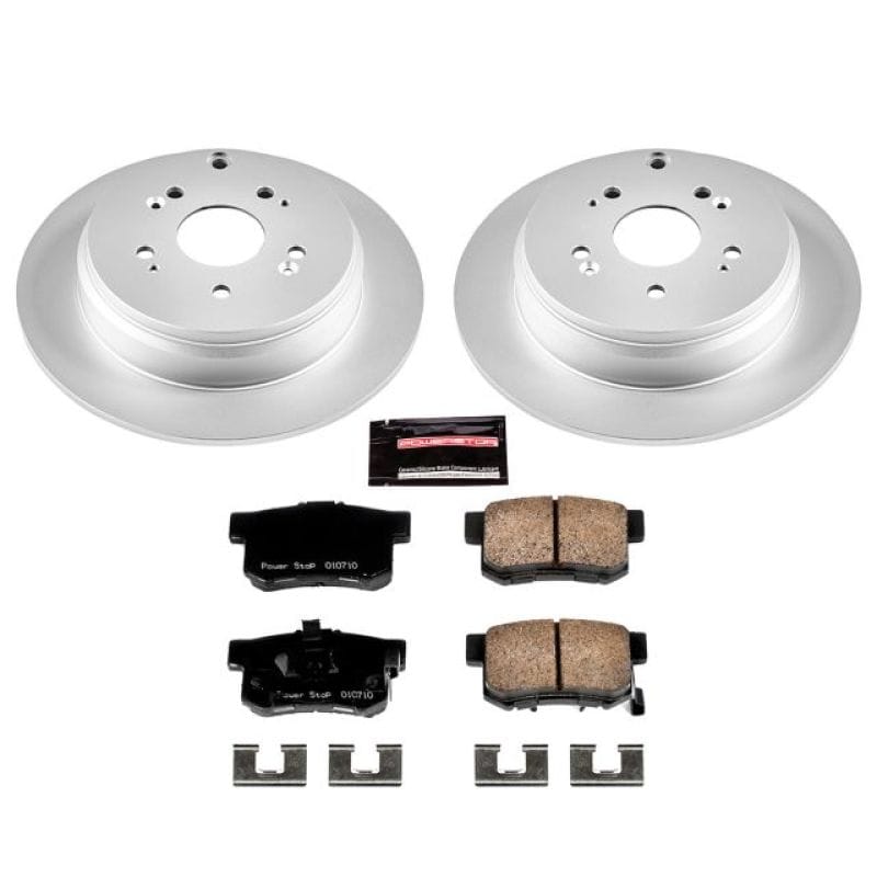 PowerStop — Genuine Geomet Coated Rotor and Low-Dust Ceramic Brake Pad Kit