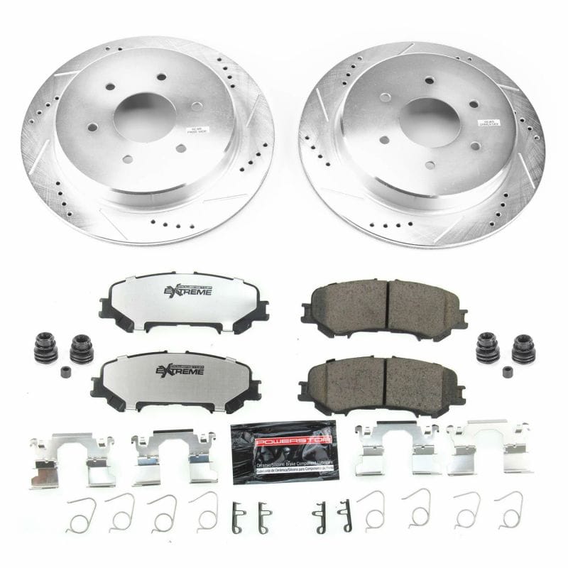 PowerStop — Z36 Truck and SUV Carbon-Fiber Ceramic Brake Pad and Drilled & Slotted Rotor Kit