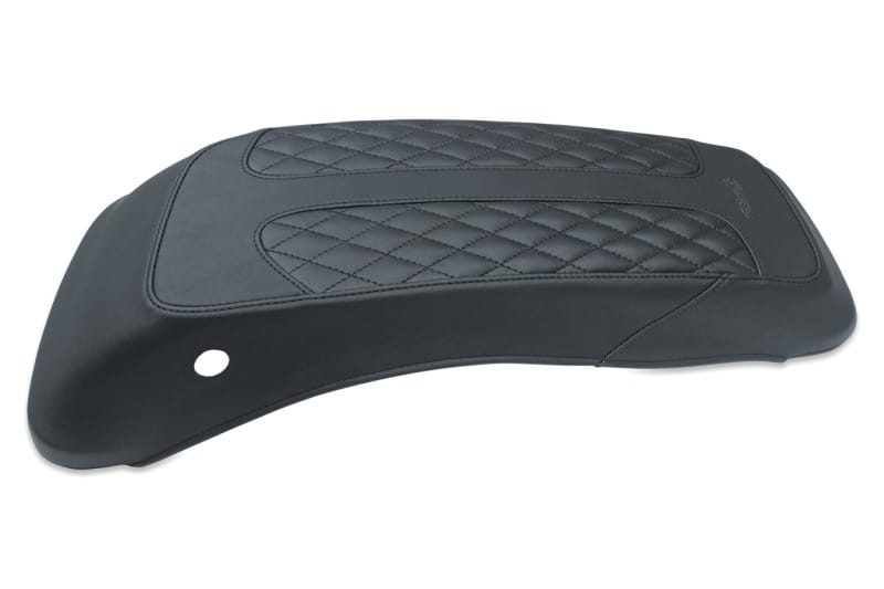 Mustang Motorcycle — Mustang 08-21 Harley FL Touring Saddlebag Lid Covers Diamond Stitch - Black