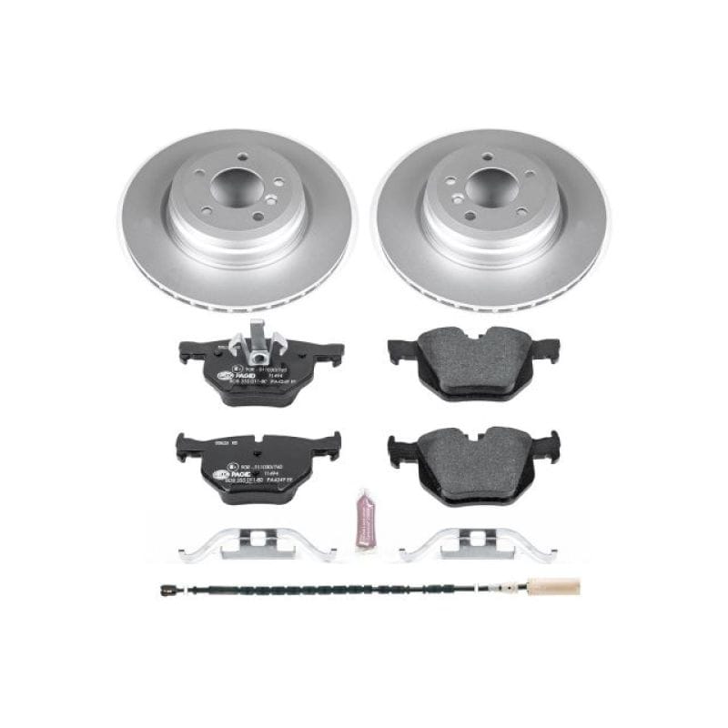 PowerStop — Genuine Geomet Coated Rotors, ECE-R90 Brake Pads + Hardware Kit