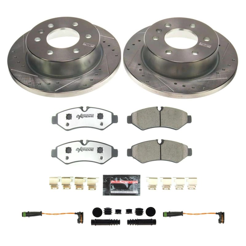 PowerStop — Z36 Truck and SUV Carbon-Fiber Ceramic Brake Pad and Drilled & Slotted Rotor Kit
