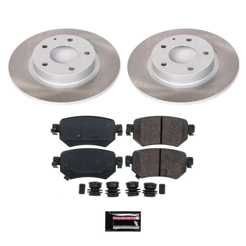 PowerStop — Semi-Coated Rotor and Low-Dust Ceramic Brake Pad Kit