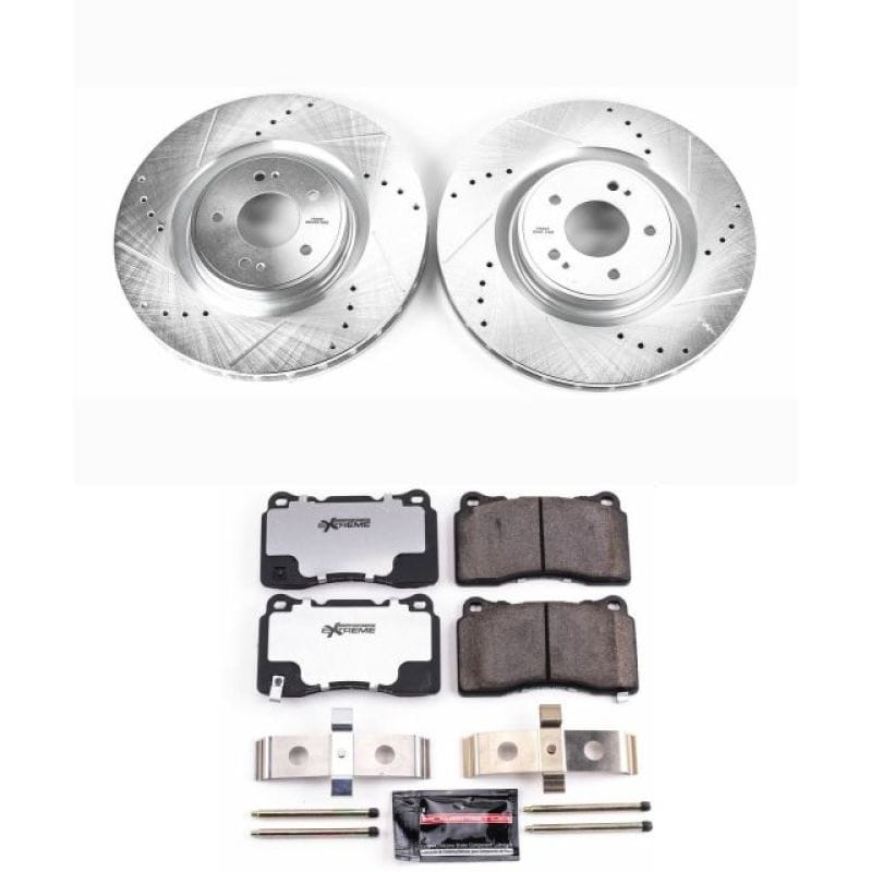 PowerStop — Z26 Street Performance Ceramic Brake Pad and Drilled & Slotted Rotor Kit