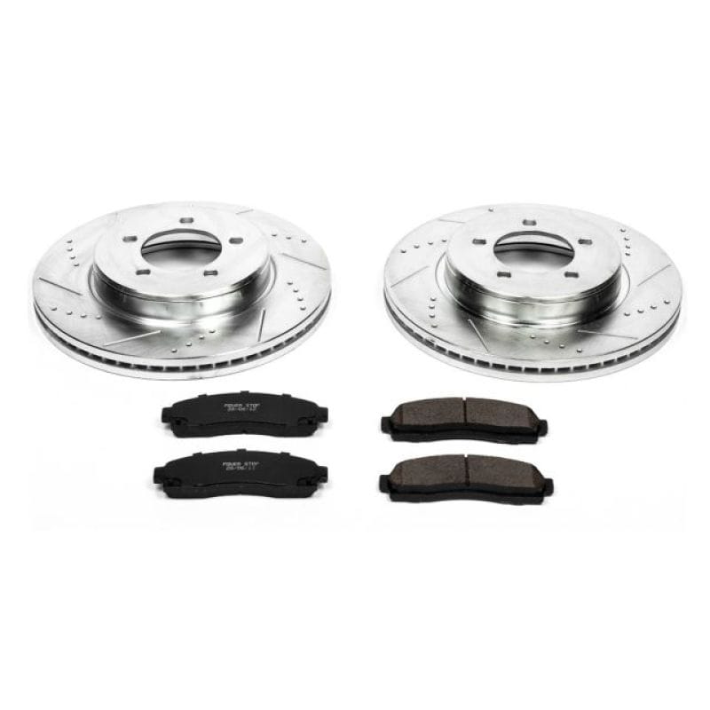 PowerStop — Z23 Daily Driver Carbon-Fiber Ceramic Brake Pad and Drilled & Slotted Rotor Kit