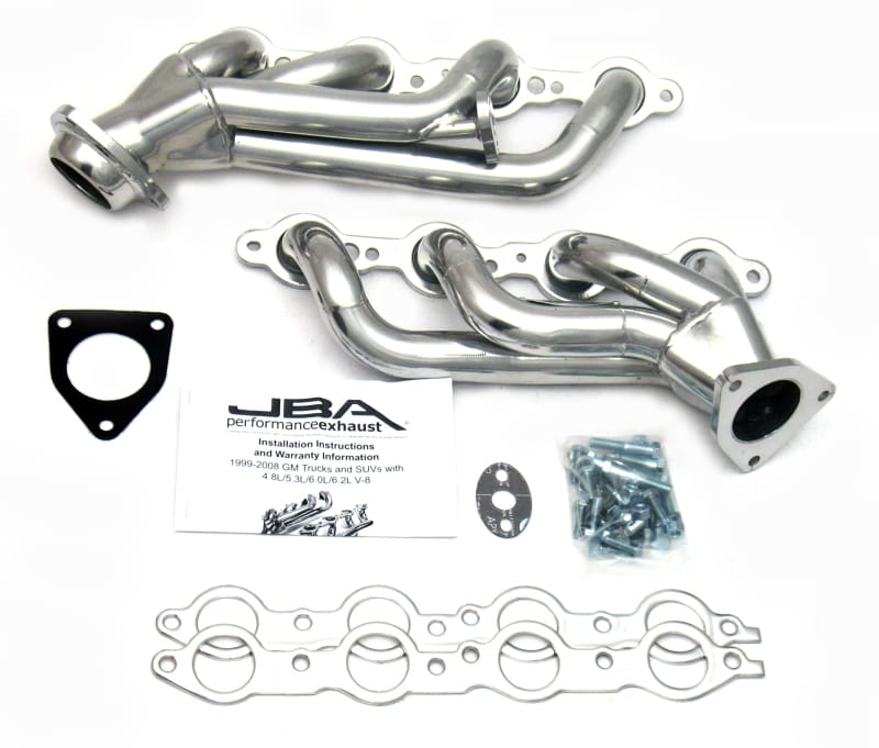 JBA — JBA 99-01 GM Truck 4.8L/5.3L LS w/o A.I.R. w/EGR 1-5/8in Primary Silver Ctd Cat4Ward Header
Exhaust Header