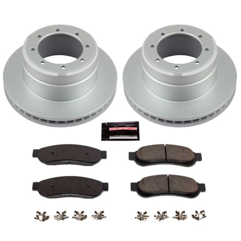 PowerStop — Genuine Geomet Coated Rotor and Low-Dust Ceramic Brake Pad Kit