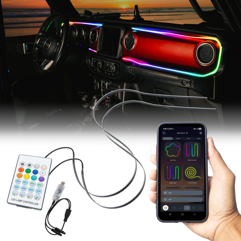ORACLE Lighting — Jeep Wrangler JL/Gladiator JT ColorSHIFT Fiber Optic LED Interior Kit