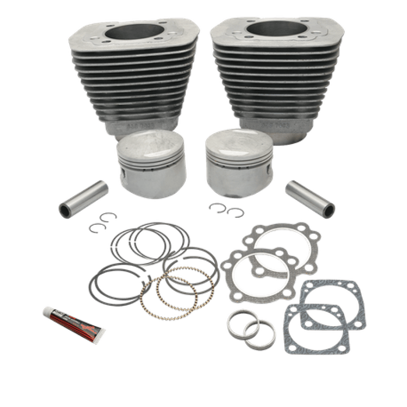 S&S Cycle — S&S Cylinder 84-99 BT w/Super Stock Cylinder Heads 89in 3 1/2in Bore Cylinder & Piston Kit - Natural