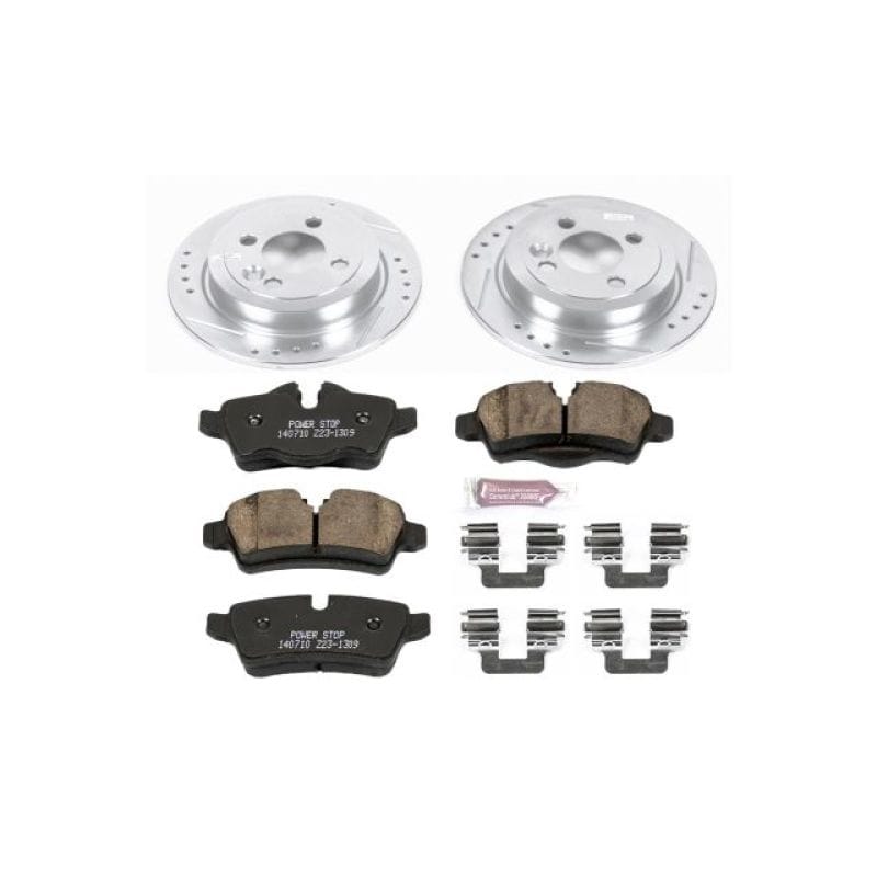 PowerStop — Z23 Daily Driver Carbon-Fiber Ceramic Brake Pad and Drilled & Slotted Rotor Kit