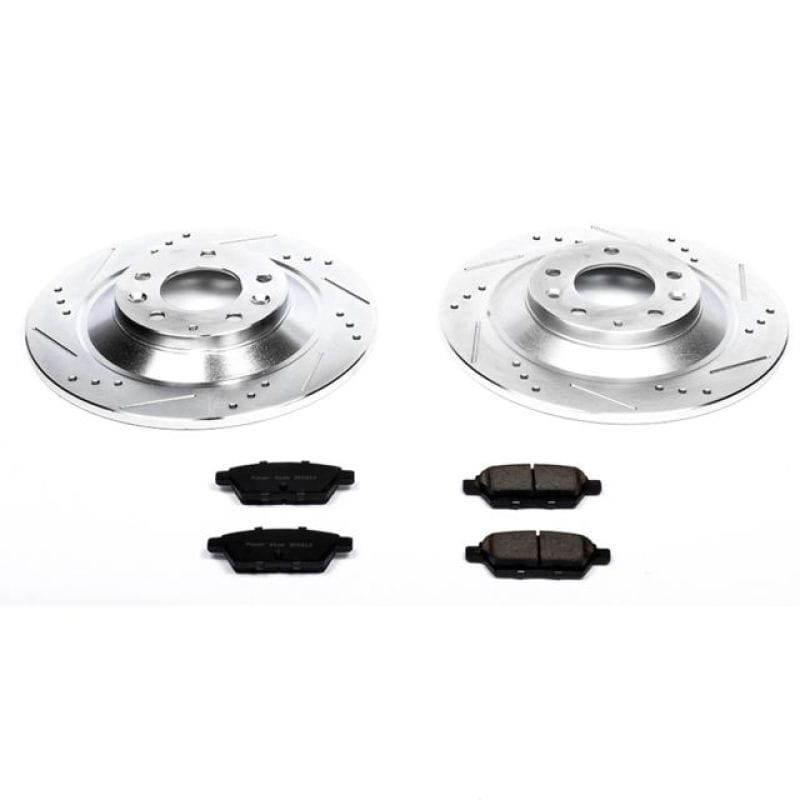 PowerStop — Z23 Daily Driver Carbon-Fiber Ceramic Brake Pad and Drilled & Slotted Rotor Kit
