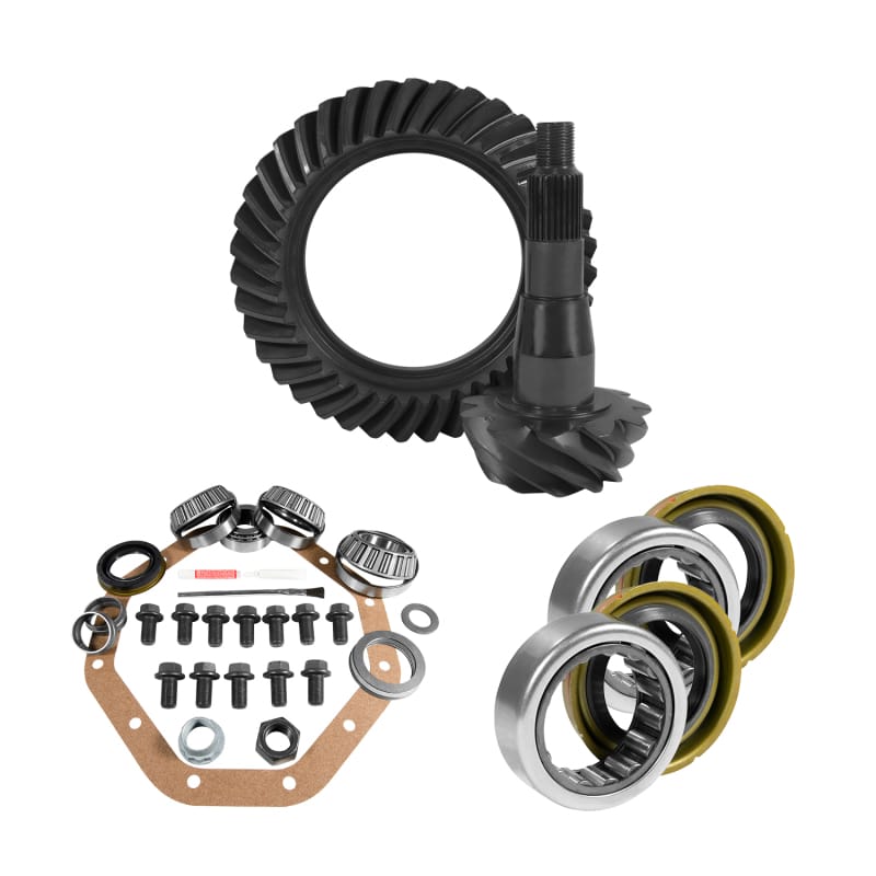 Yukon Gear & Axle — ZF 9.25" CHY 3.55 Rear Ring & Pinion, Install Kit, Axle Bearings & Seal
ZF 9.25in. CHY 3.55 Rear Ring/Pinion; Install Kit; Axle Bearings/Seal
