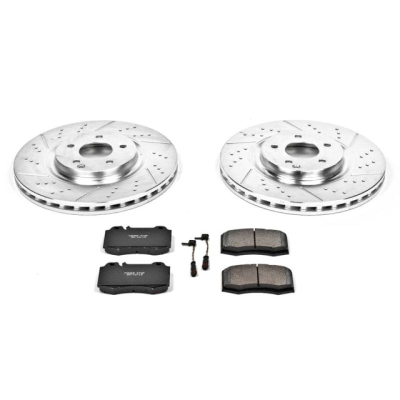 PowerStop — Z23 Daily Driver Carbon-Fiber Ceramic Brake Pad and Drilled & Slotted Rotor Kit
