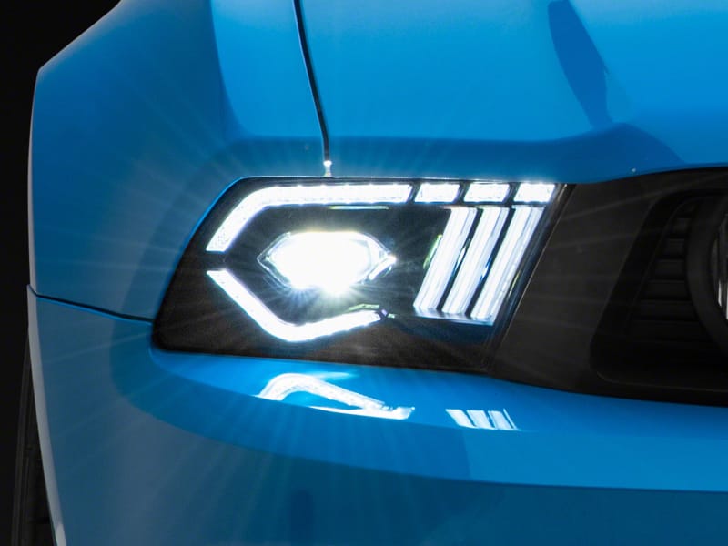 Raxiom — Raxiom 10-12 Ford Mustang w/ Factory Halogen LED Projector Headlights- Blk Housing (Clear Lens)
Headlights