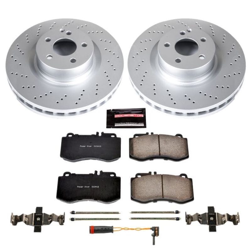 PowerStop — Genuine Geomet Coated Rotor and Carbon-Fiber Ceramic Brake Pad Kit