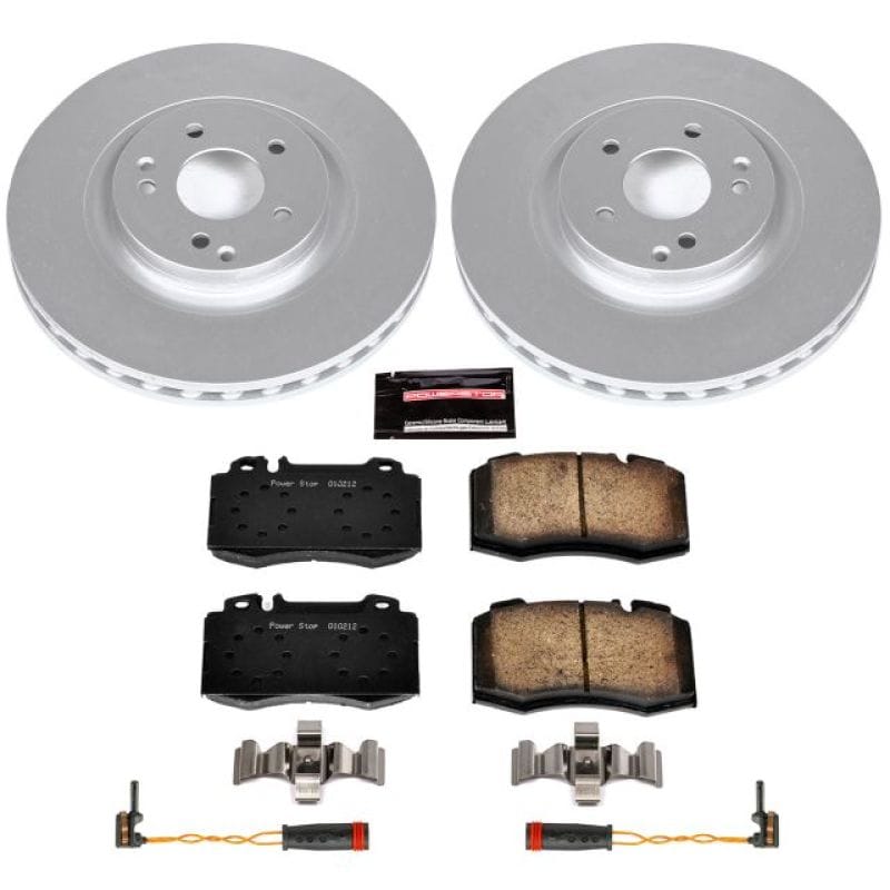 PowerStop — Genuine Geomet Coated Rotor and Carbon-Fiber Ceramic Brake Pad Kit